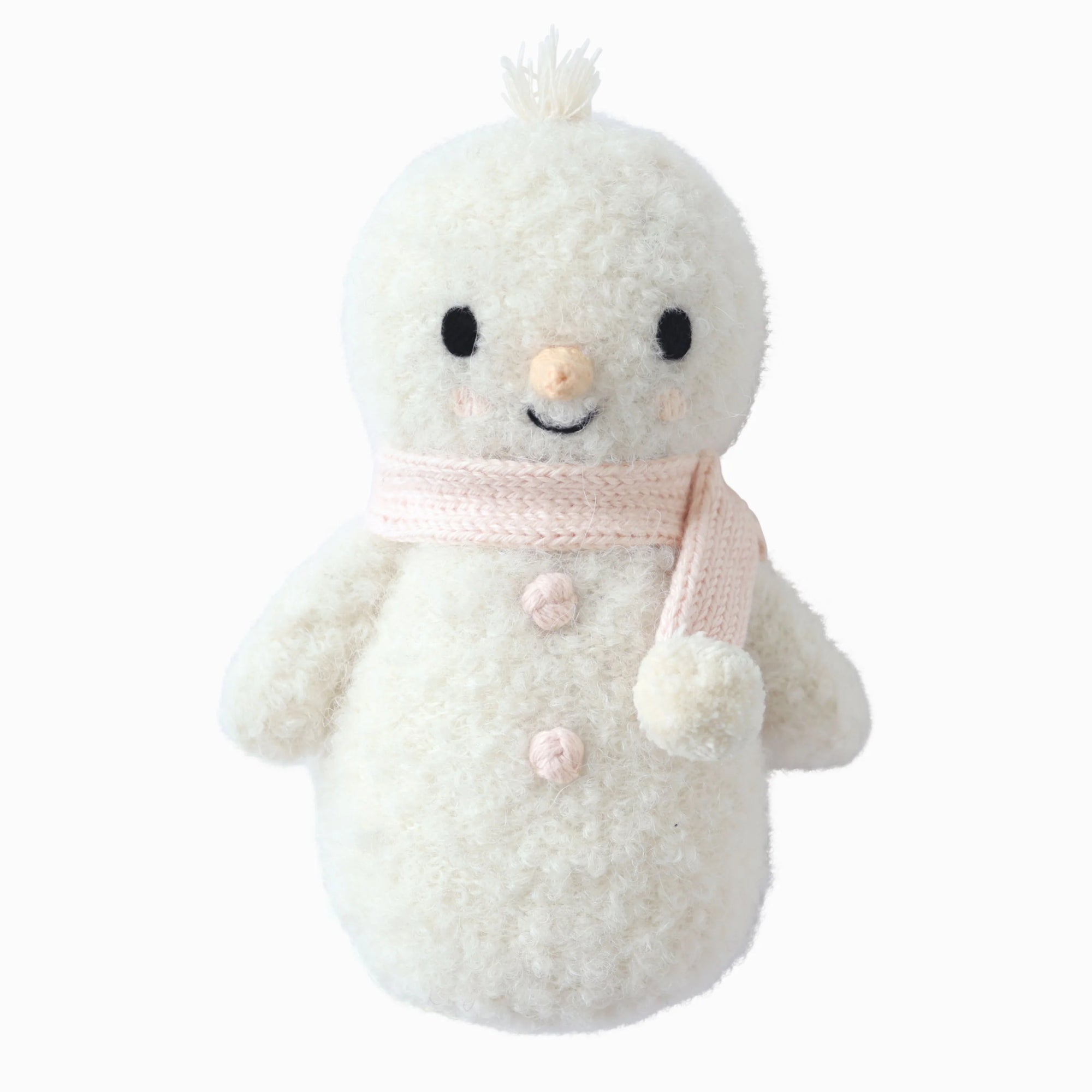 cuddle + kind Hand-Knit Baby Animal - Snowman (Blush)