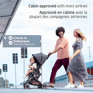 Maxi-Cosi Lara Ultracompact Travel Stroller - Essential Black Cabin-Approved for Air Travel