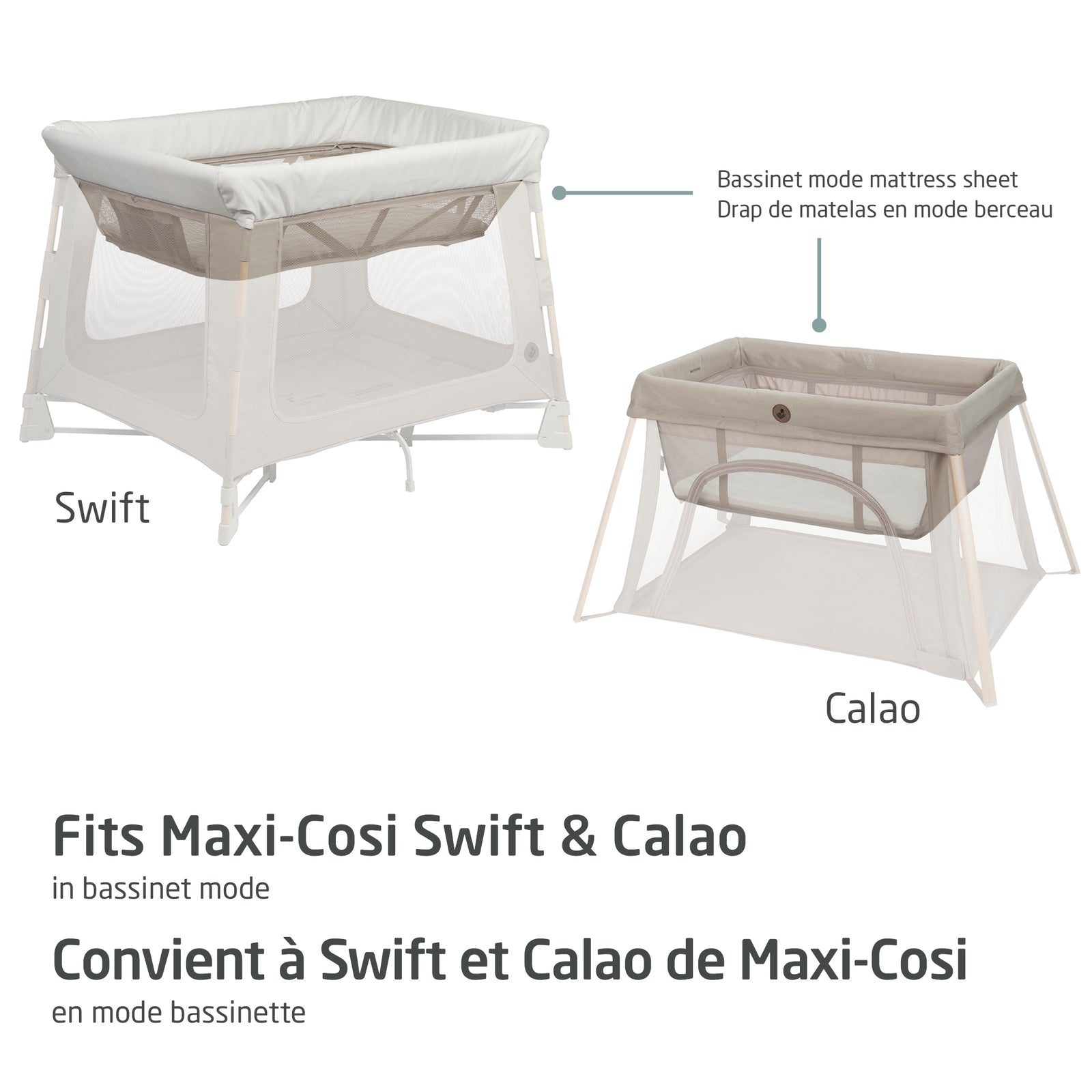 Maxi-Cosi Swift/Calao Bassinet Mode Sheets 2 PK