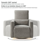 Maxi-Cosi Dorian Swivel Glider & Power Recliner - Crew Ash Smooth 240 Degree Swivel