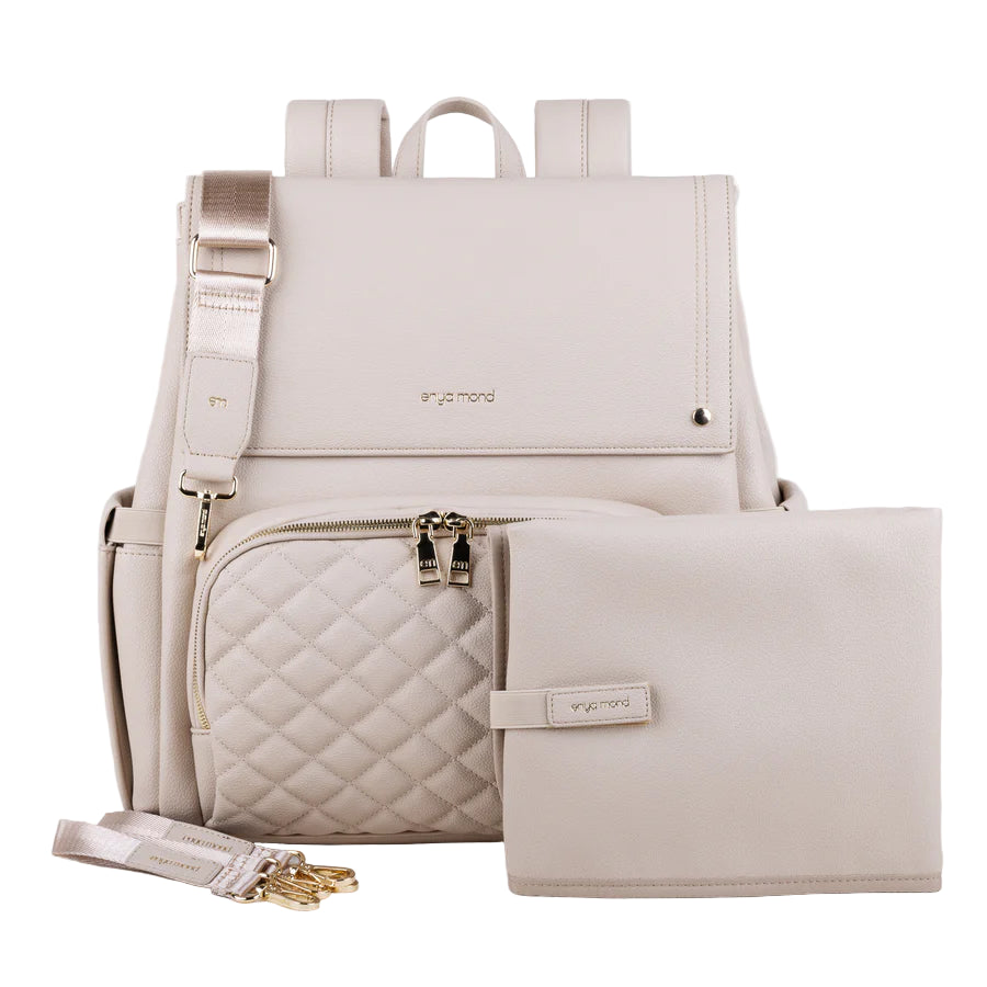 Enya Mond Luna Diaper Bag Backpack - Isabelline