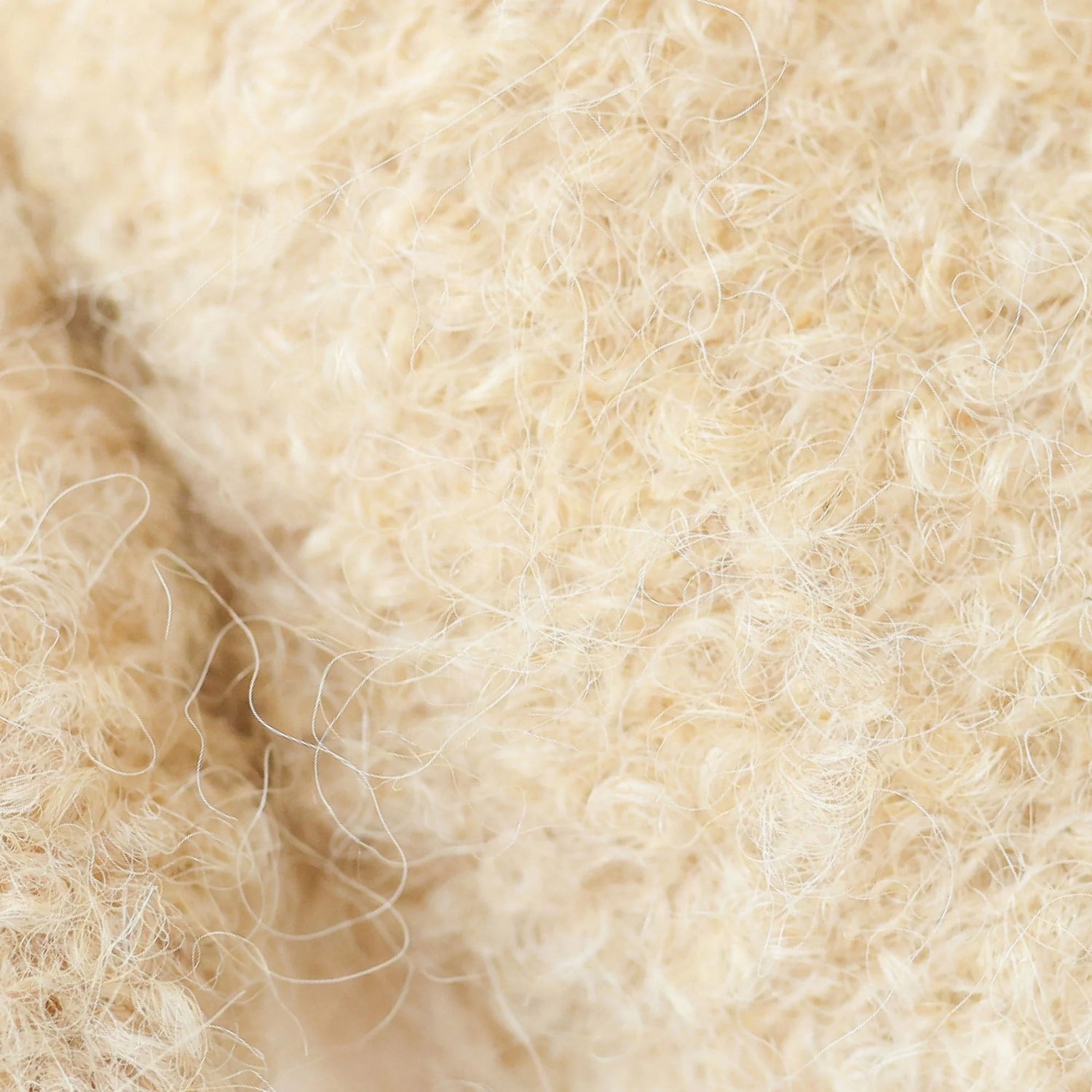 cuddle + kind Hand-Knit Baby Animal - Boucle Bear Honey Fabric Detail
