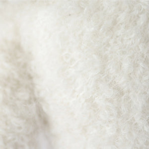 cuddle + kind Hand-Knit Baby Animal - Boucle Bear Ivory Fabric Detail