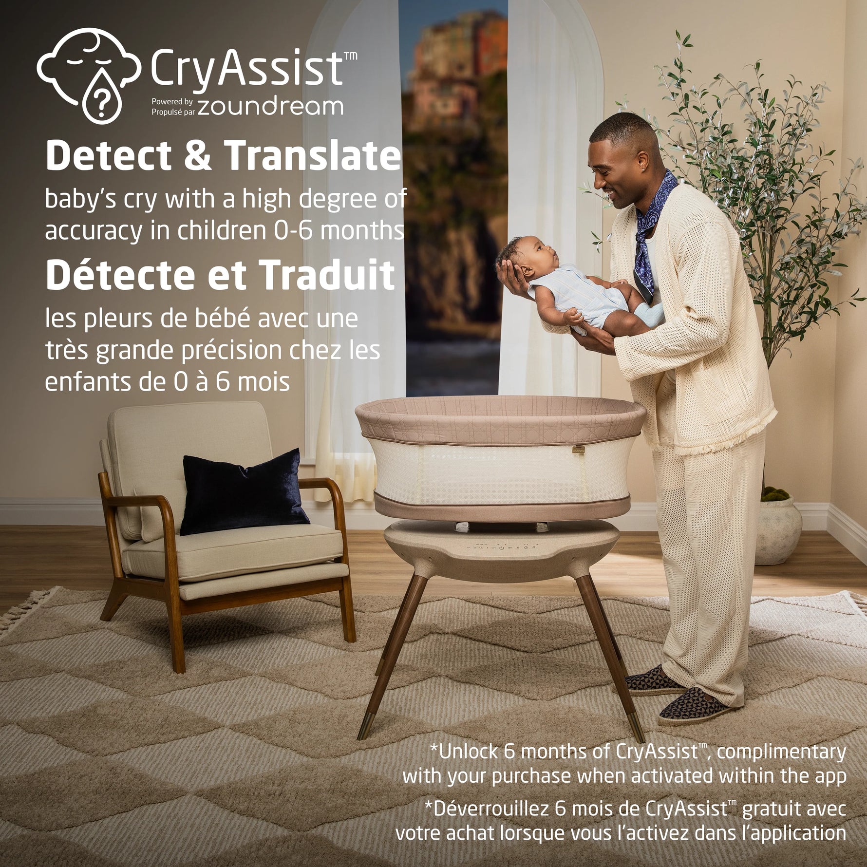 Maxi-Cosi Starling Smart Bassinet - CryAssist Technology