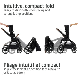 Maxi-Cosi Oxford Stroller & Mico Luxe+ Travel System - Compact Fold