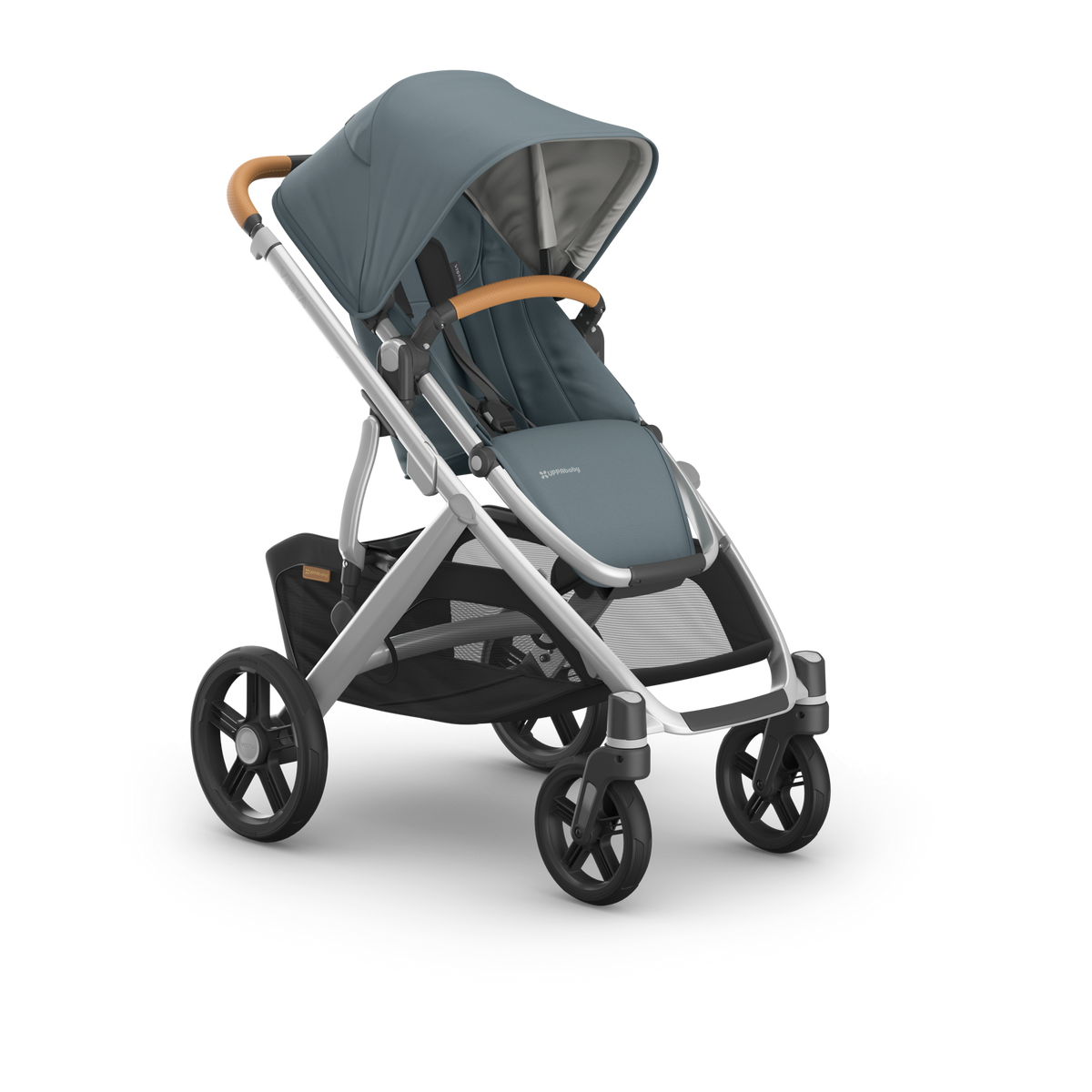 UPPAbaby Vista V3 Stroller - Callum (Stone Blue/Silver Frame/Sand Leather)