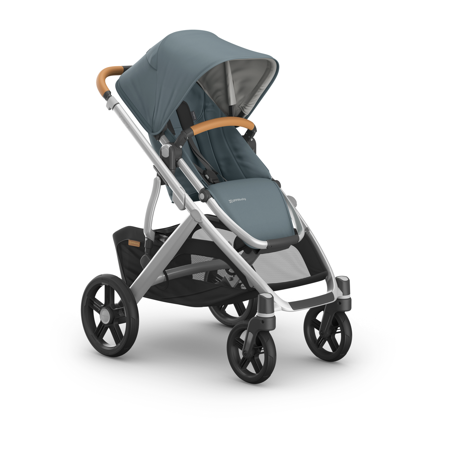 UPPAbaby Vista V3 Stroller - Callum (Stone Blue/Silver Frame/Sand Leather)