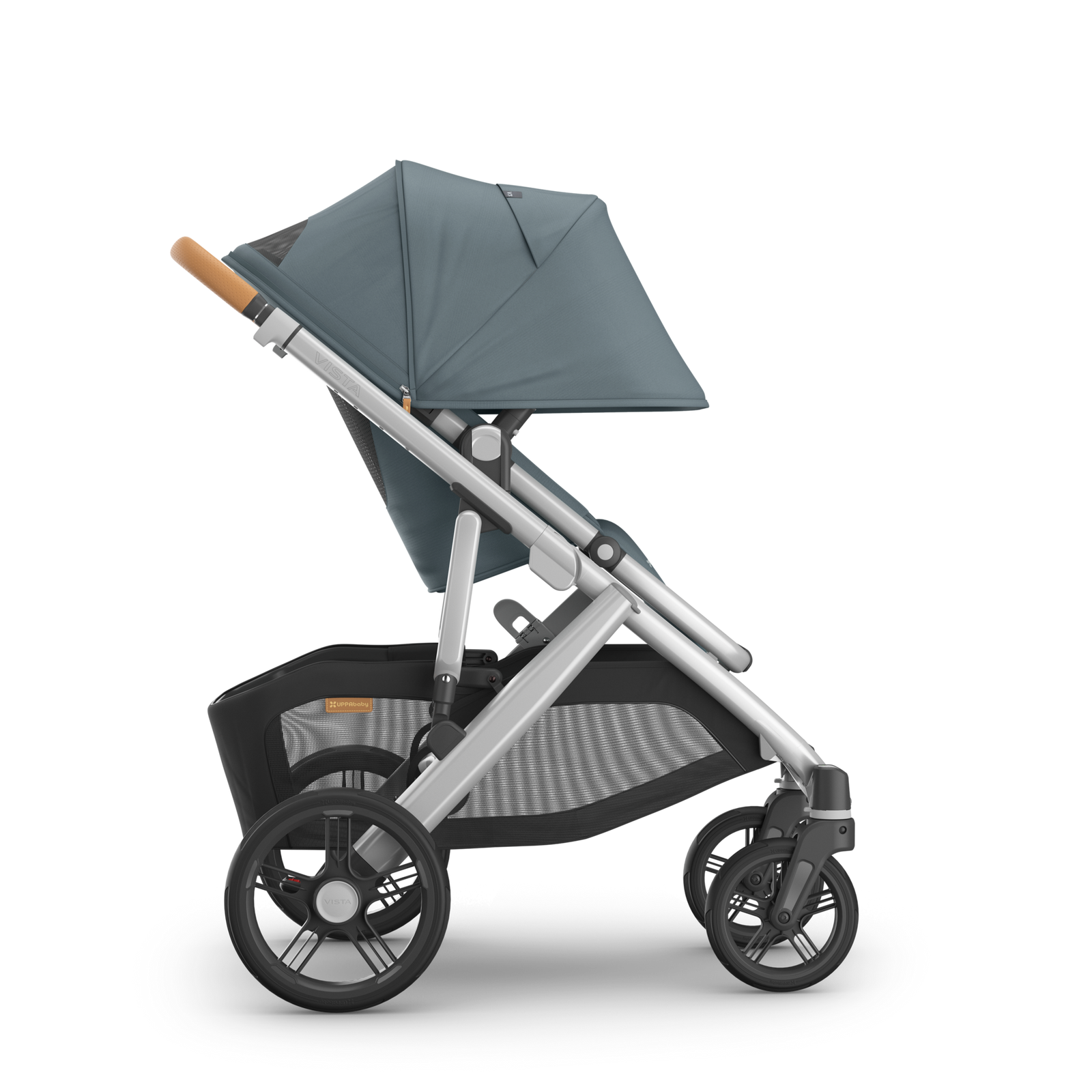 UPPAbaby Vista V3 Stroller - Callum (Stone Blue/Silver Frame/Sand Leather)