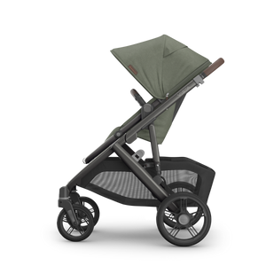 UPPAbaby Cruz V3 Stroller - Evelyn (Meadow Green/Graphite Frame/Chestnut Leather) - Side View