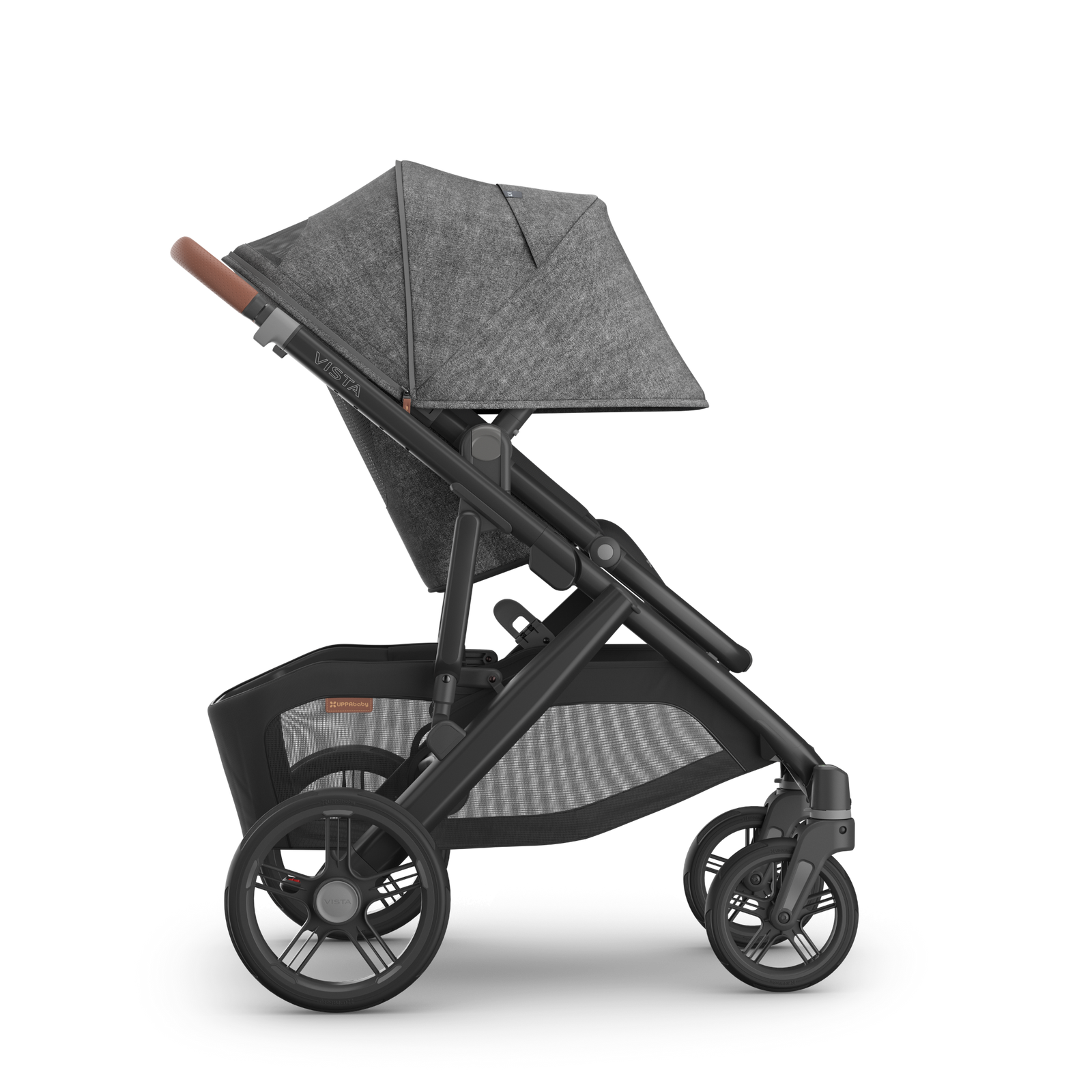 UPPAbaby Vista V3 Stroller - Greyson (Charcoal Mélange/Carbon Frame/Saddle Leather)