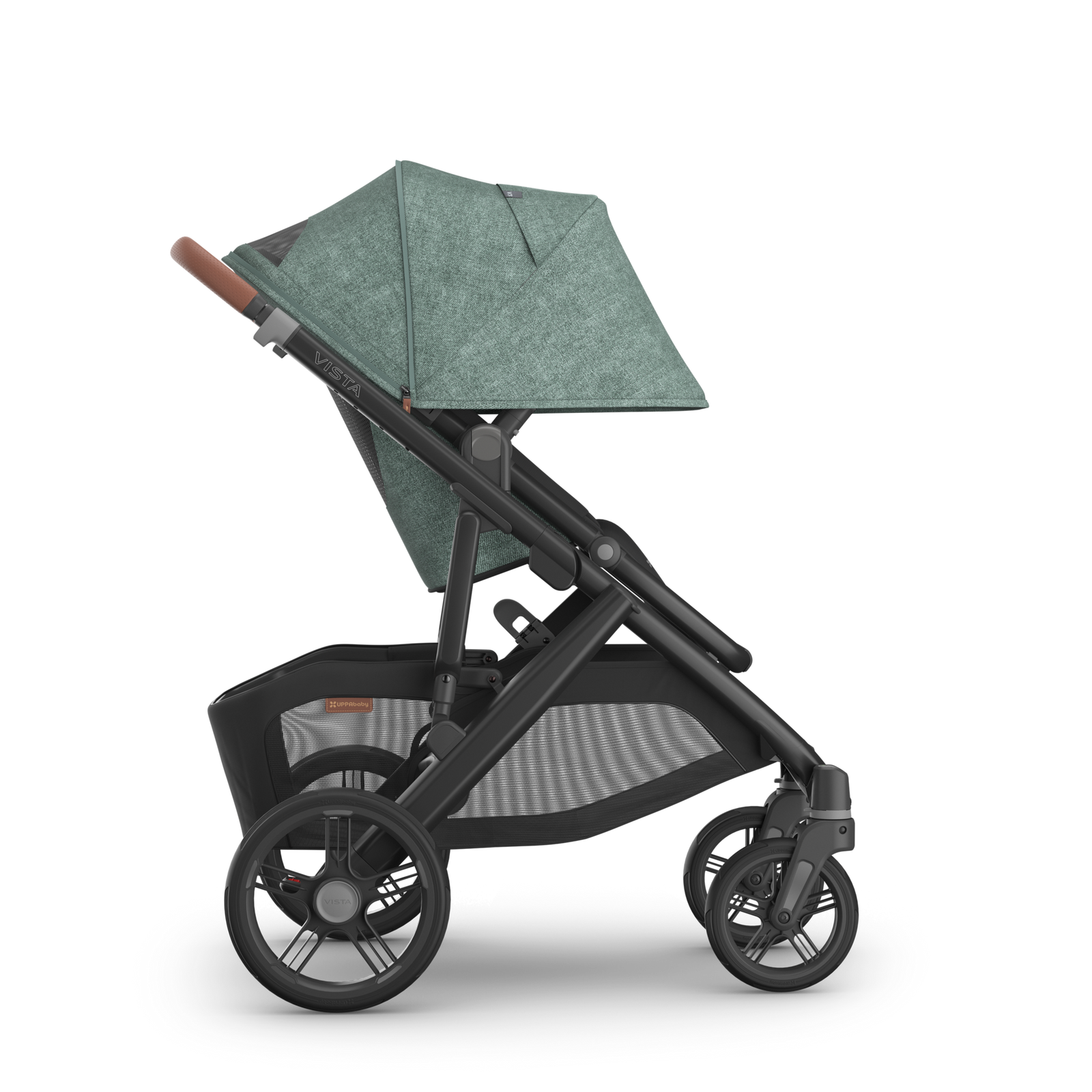 UPPAbaby Vista V3 Stroller - Gwen (Green Mélange/Carbon Frame/Saddle Leather)