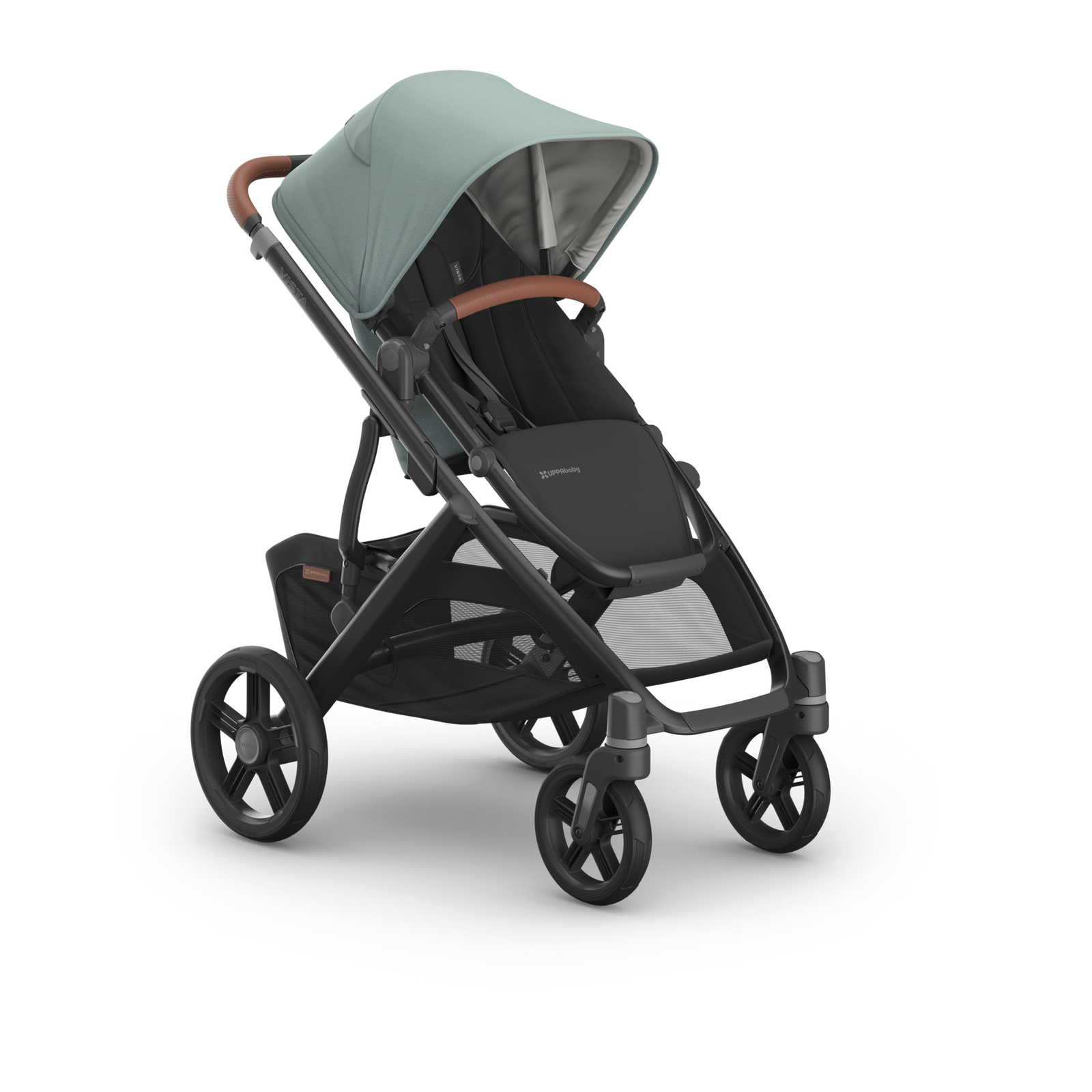 UPPAbaby Vista V3 Stroller - Kenzi (Mystic Aqua/Carbon Frame/Saddle Leather)