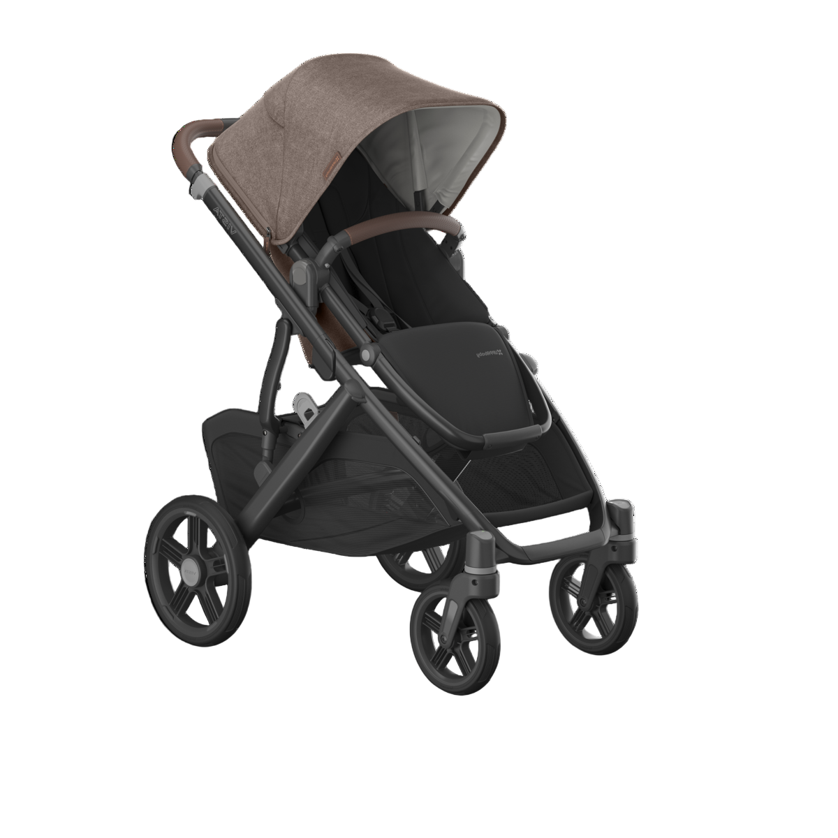 UPPAbaby Vista V3 Stroller - Owen (Mocha Melange/Carbon Frame/Chestnut Leather)