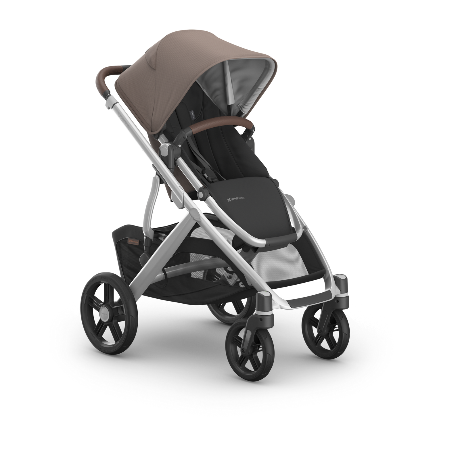 UPPAbaby Vista V3 Stroller - Theo (Dark Taupe/Silver Frame/Chestnut Leather)