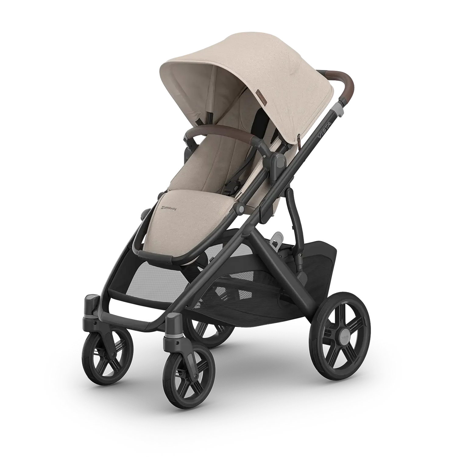 UPPAbaby Vista V3 Stroller - Ada (Sandstone Melange | Carbon Frame | Chestnut Leather)