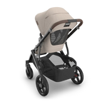 UPPAbaby Vista V3 Stroller - Ada (Sandstone Melange | Carbon Frame | Chestnut Leather) Back Angle View