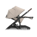 UPPAbaby Vista V3 Stroller - Ada (Sandstone Melange | Carbon Frame | Chestnut Leather) Side View Reclined