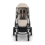UPPAbaby Vista V3 Stroller - Ada (Sandstone Melange | Carbon Frame | Chestnut Leather) Front View