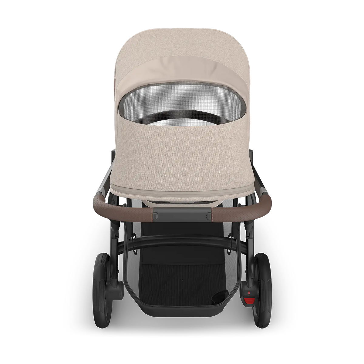 UPPAbaby Vista V3 Stroller - Ada (Sandstone Melange | Carbon Frame | Chestnut Leather) Top Peek a Boo