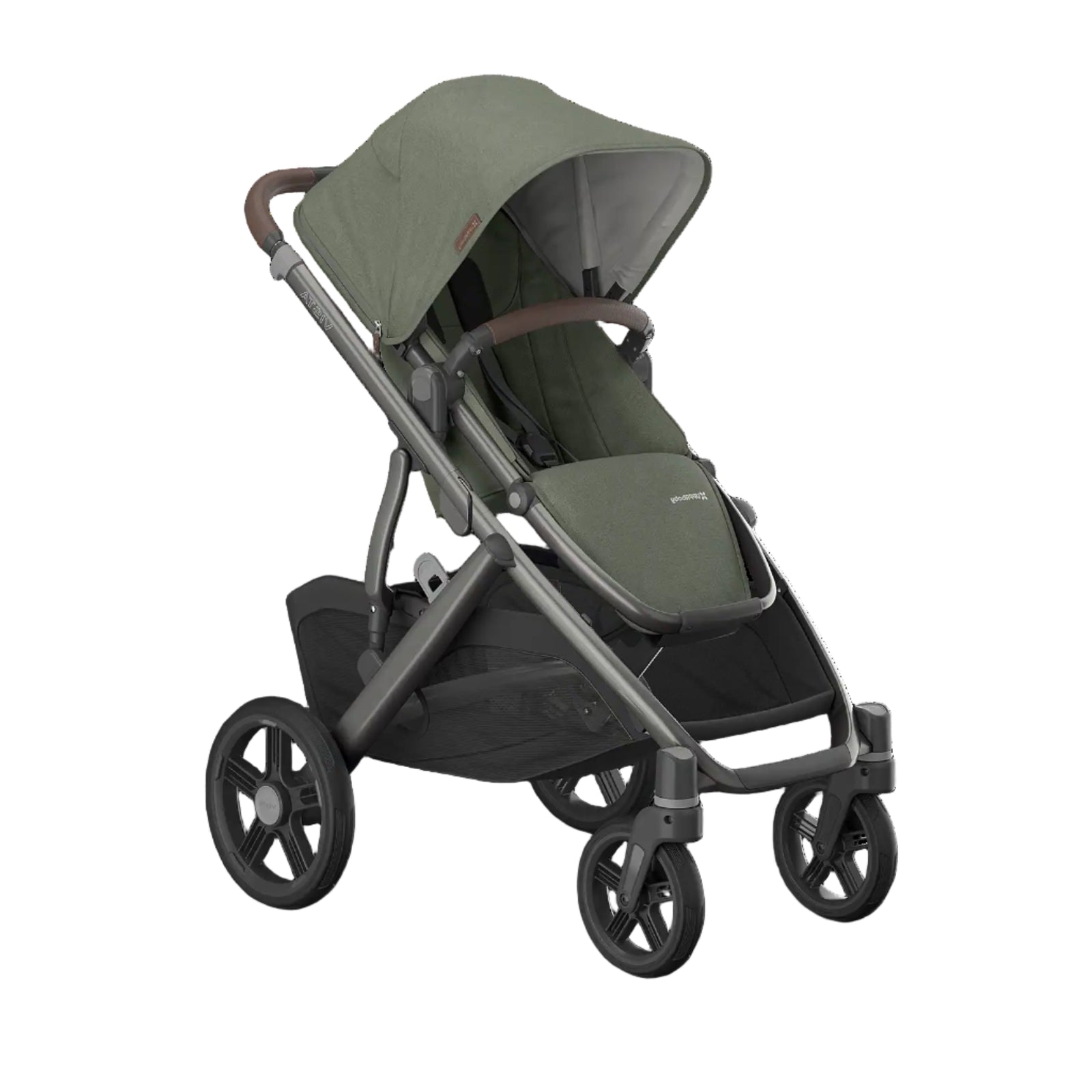 UPPAbaby Vista V3 Stroller - Evelyn (Meadow Green/Graphite Frame/Chestnut Leather)