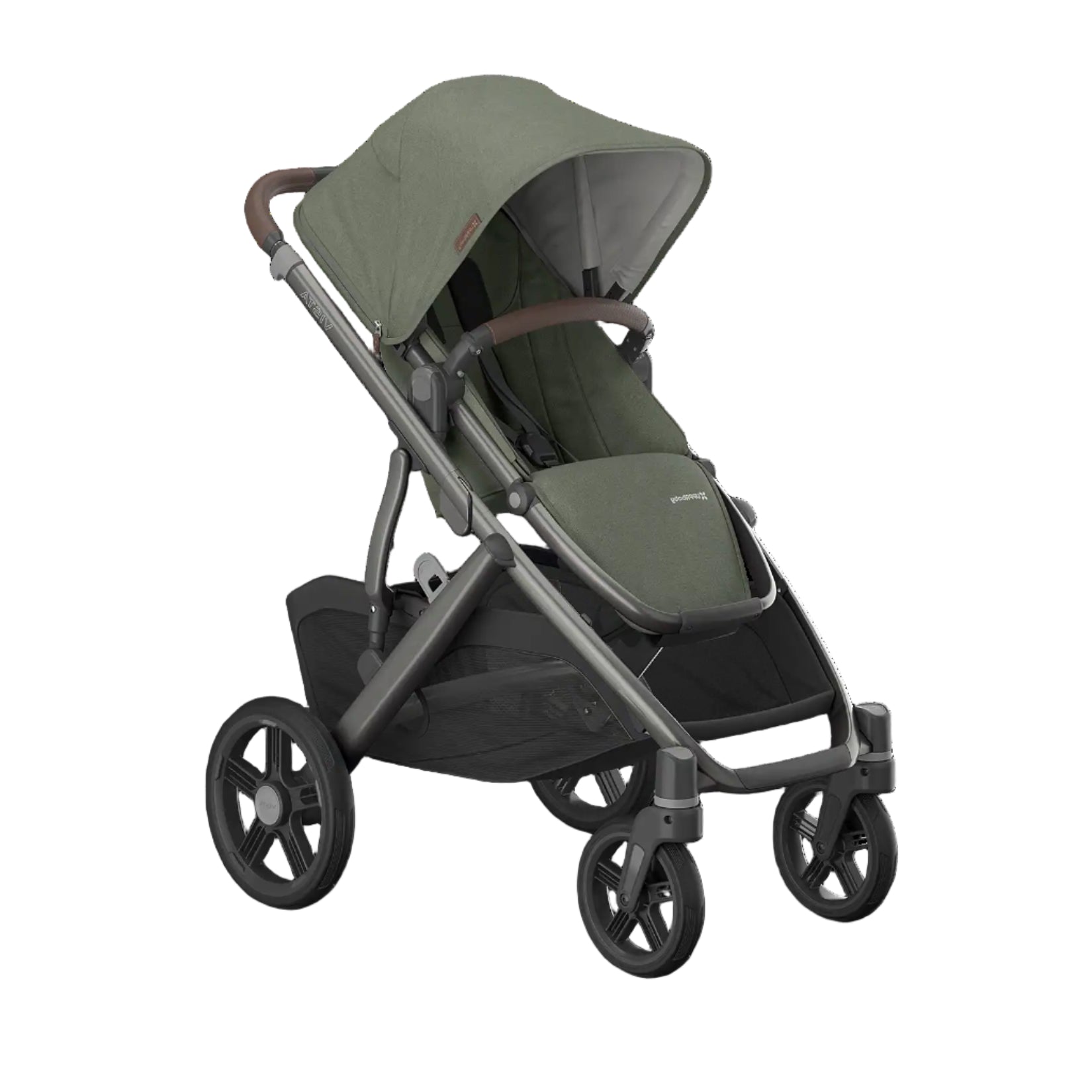 UPPAbaby Vista V3 Stroller - Evelyn (Meadow Green/Graphite Frame/Chestnut Leather)