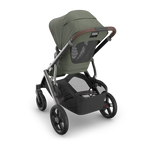 UPPAbaby Vista V3 Stroller - Evelyn (Meadow Green/Graphite Frame/Chestnut Leather) - Back Angle View