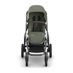 UPPAbaby Vista V3 Stroller - Evelyn (Meadow Green/Graphite Frame/Chestnut Leather) - Front View