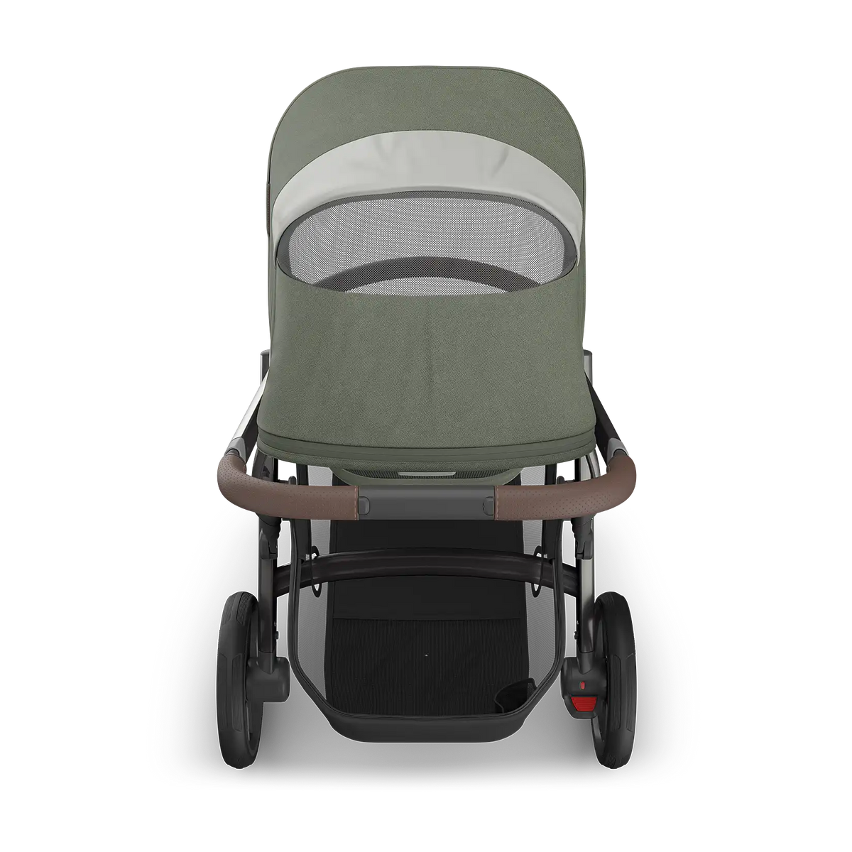 UPPAbaby Vista V3 Stroller - Evelyn (Meadow Green/Graphite Frame/Chestnut Leather) - Top View