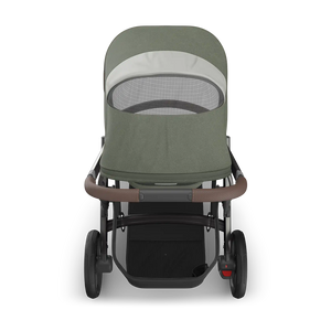UPPAbaby Vista V3 Stroller - Evelyn (Meadow Green/Graphite Frame/Chestnut Leather) - Top View