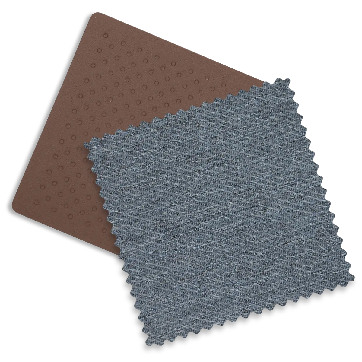 UPPAbaby Vista V3 Stroller - Julian (Dusty Blue Melange/Carbon Frame/Chestnut Leather) - Fabric Swatches