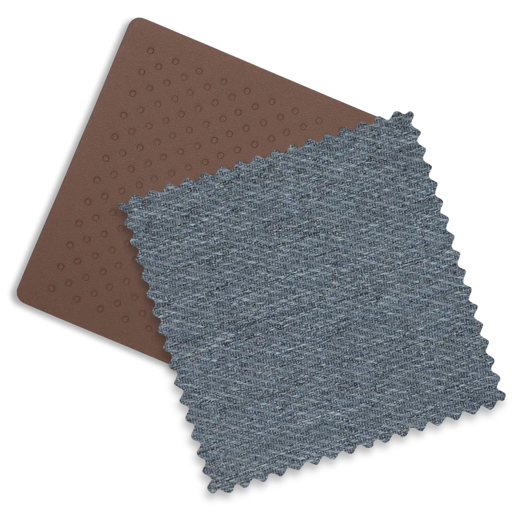 UPPAbaby Vista V3 Stroller - Julian (Dusty Blue Melange/Carbon Frame/Chestnut Leather) - Fabric Swatches