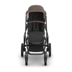 UPPAbaby Vista V3 Stroller - Owen (Mocha Melange/Carbon Frame/Chestnut Leather) - Front View