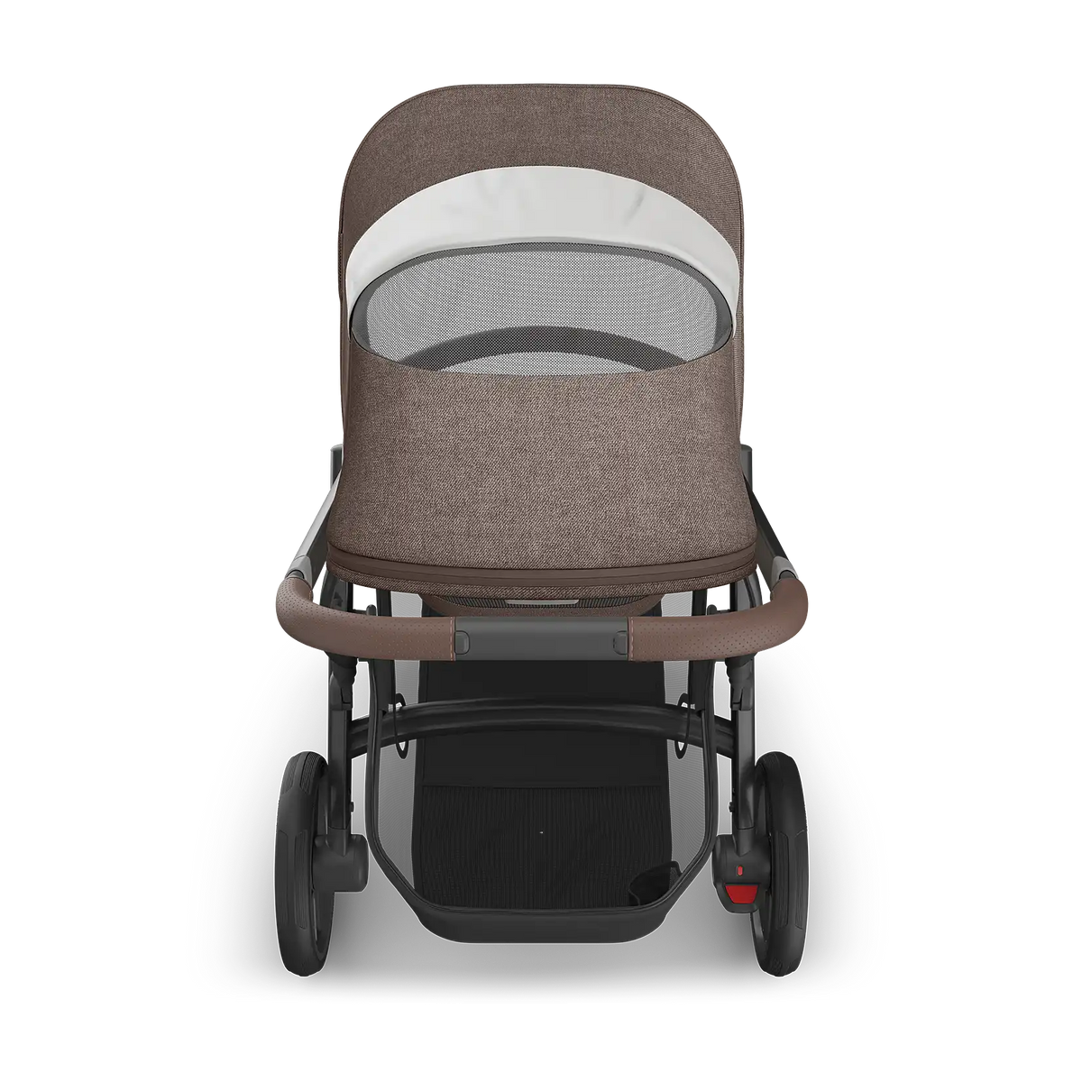 UPPAbaby Vista V3 Stroller - Owen (Mocha Melange/Carbon Frame/Chestnut Leather) - Top View