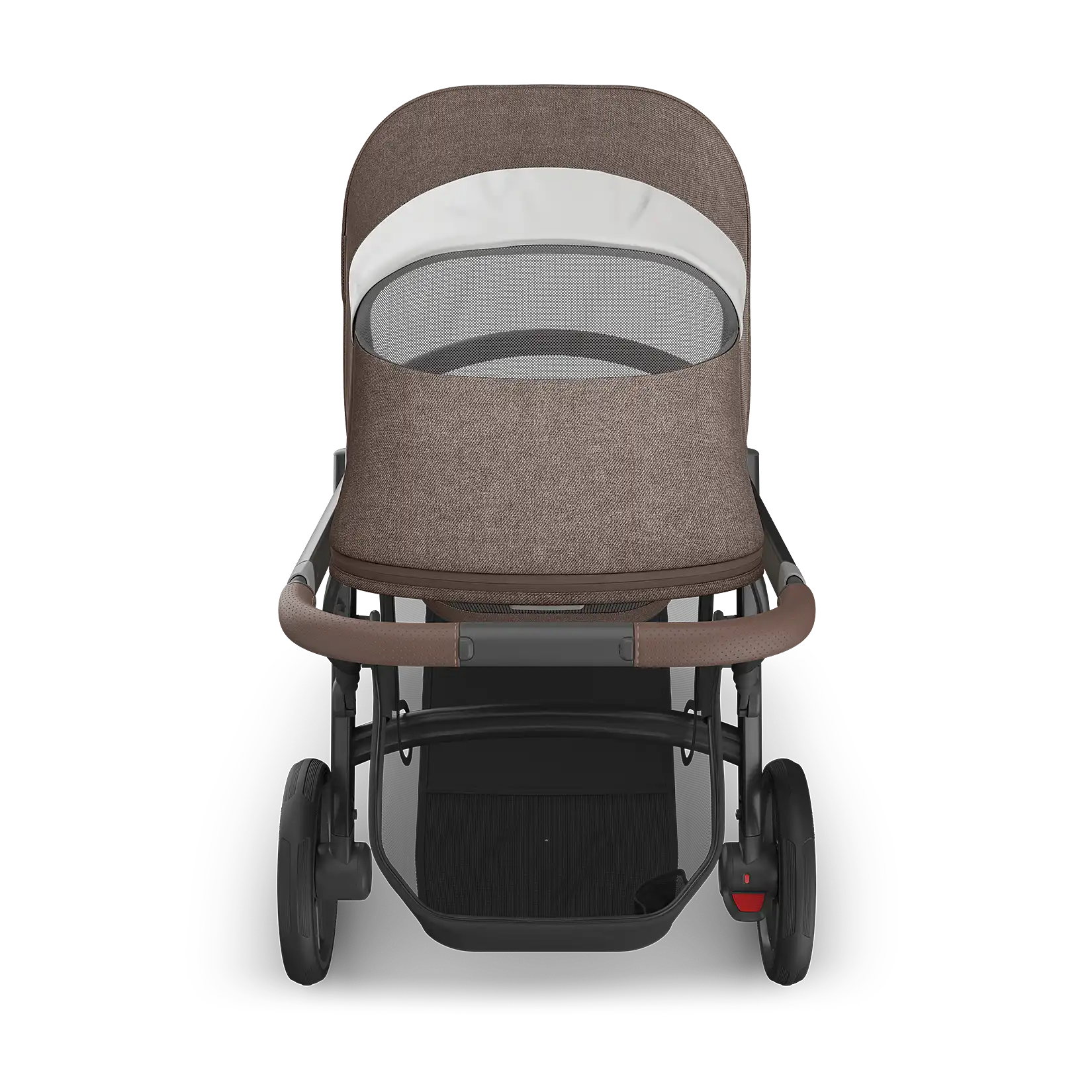 UPPAbaby Vista V3 Stroller - Owen (Mocha Melange/Carbon Frame/Chestnut Leather) - Top View