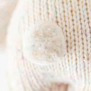 cuddle + kind Hand-Knit Baby Animal - Confetti Bunny Tail Detail