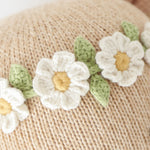 cuddle + kind Hand-Knit Doll - Olivia the Honey Bear - Floral Crown Detail
