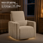 Maxi-Cosi Dorian Swivel Glider & Power Recliner - Warm LED Soft Nightlight