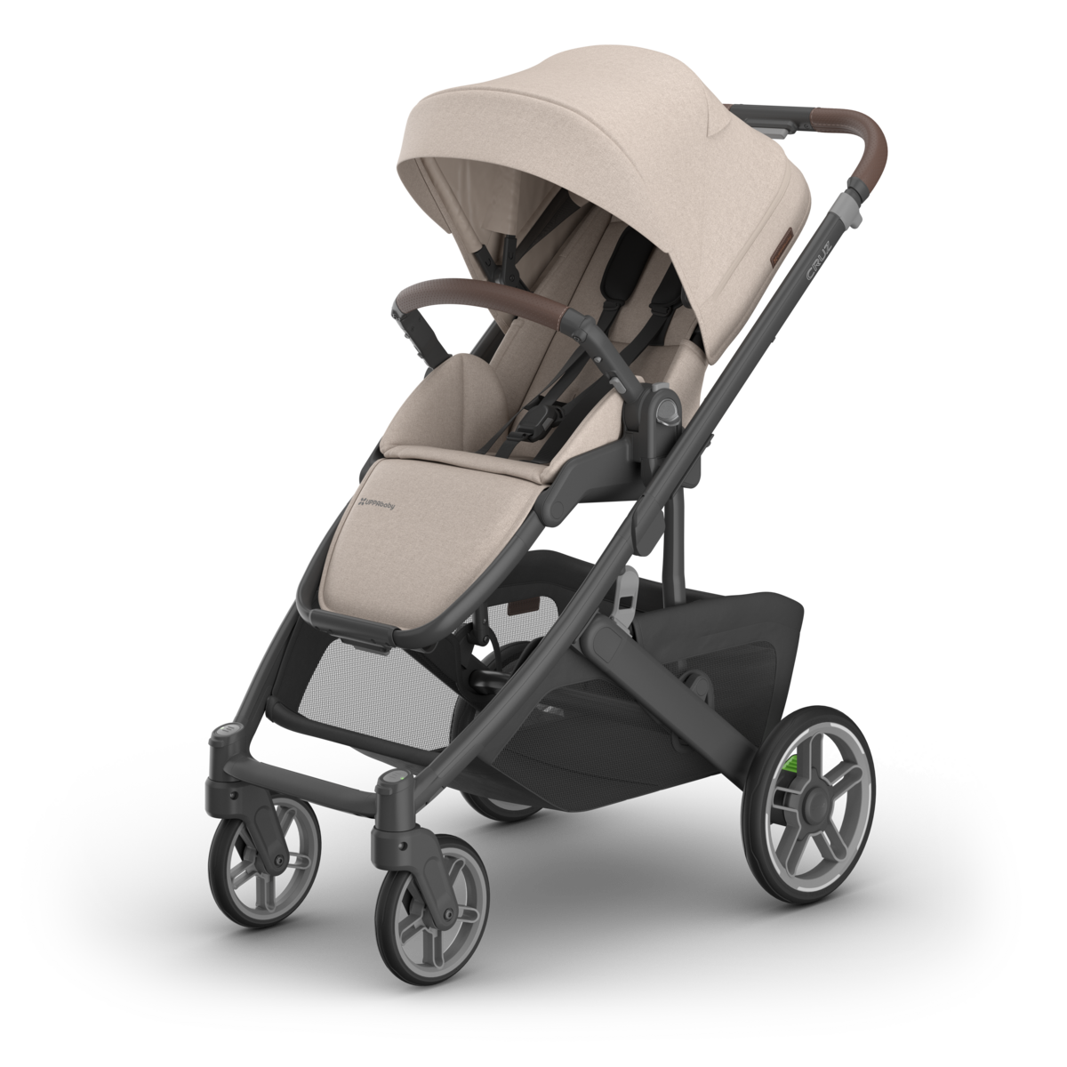 UPPAbaby Cruz V3 Stroller - Ada (Sandstone Melange | Carbon Frame | Chestnut Leather)