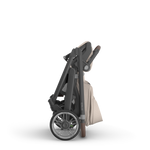 UPPAbaby Cruz V3 Stroller - Ada (Sandstone Melange | Carbon Frame | Chestnut Leather) - Folded
