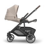 UPPAbaby Cruz V3 Stroller - Ada (Sandstone Melange | Carbon Frame | Chestnut Leather) - Side View Reclined