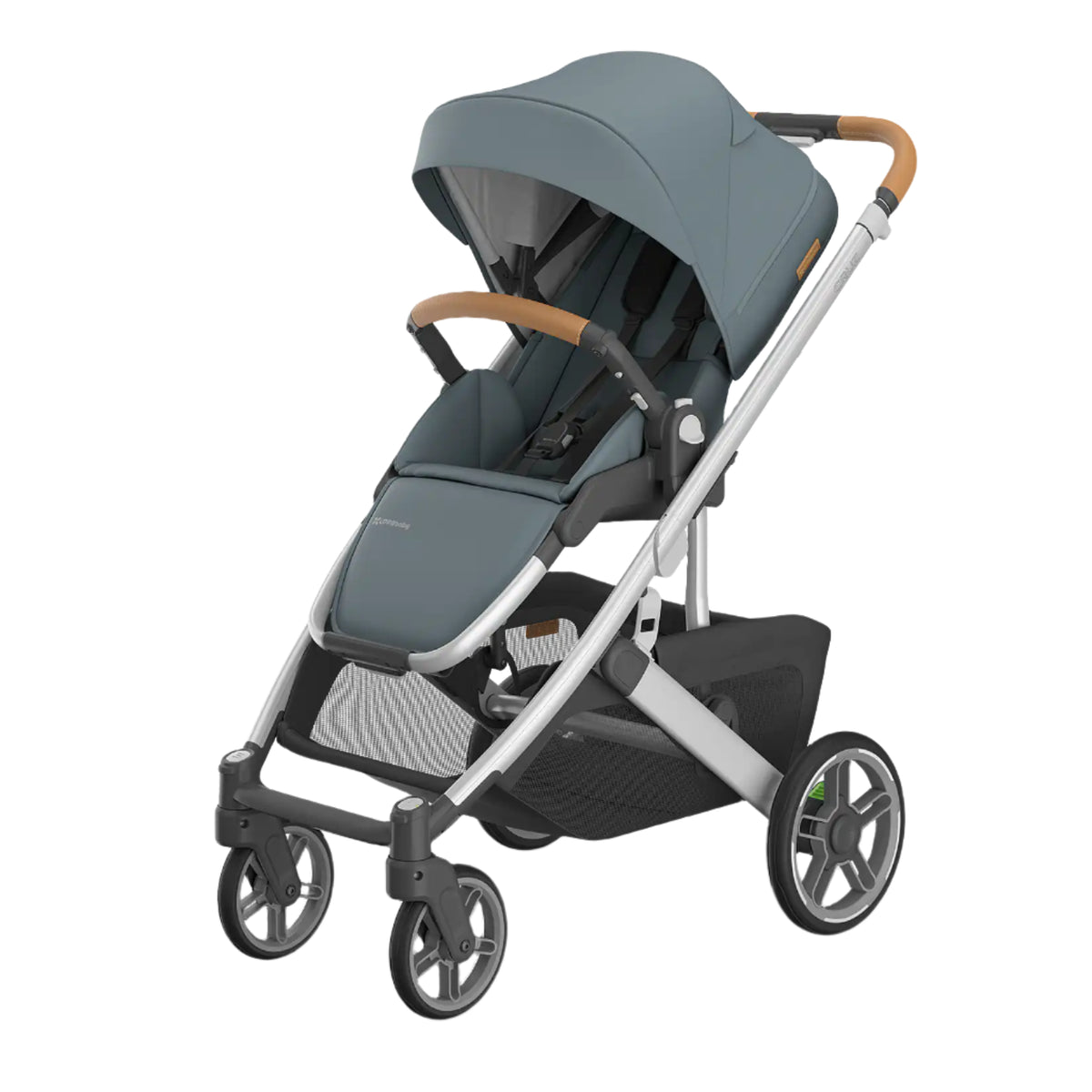 UPPAbaby Cruz V3 Stroller - Callum (Stone Blue/Silver Frame/Sand Leather)