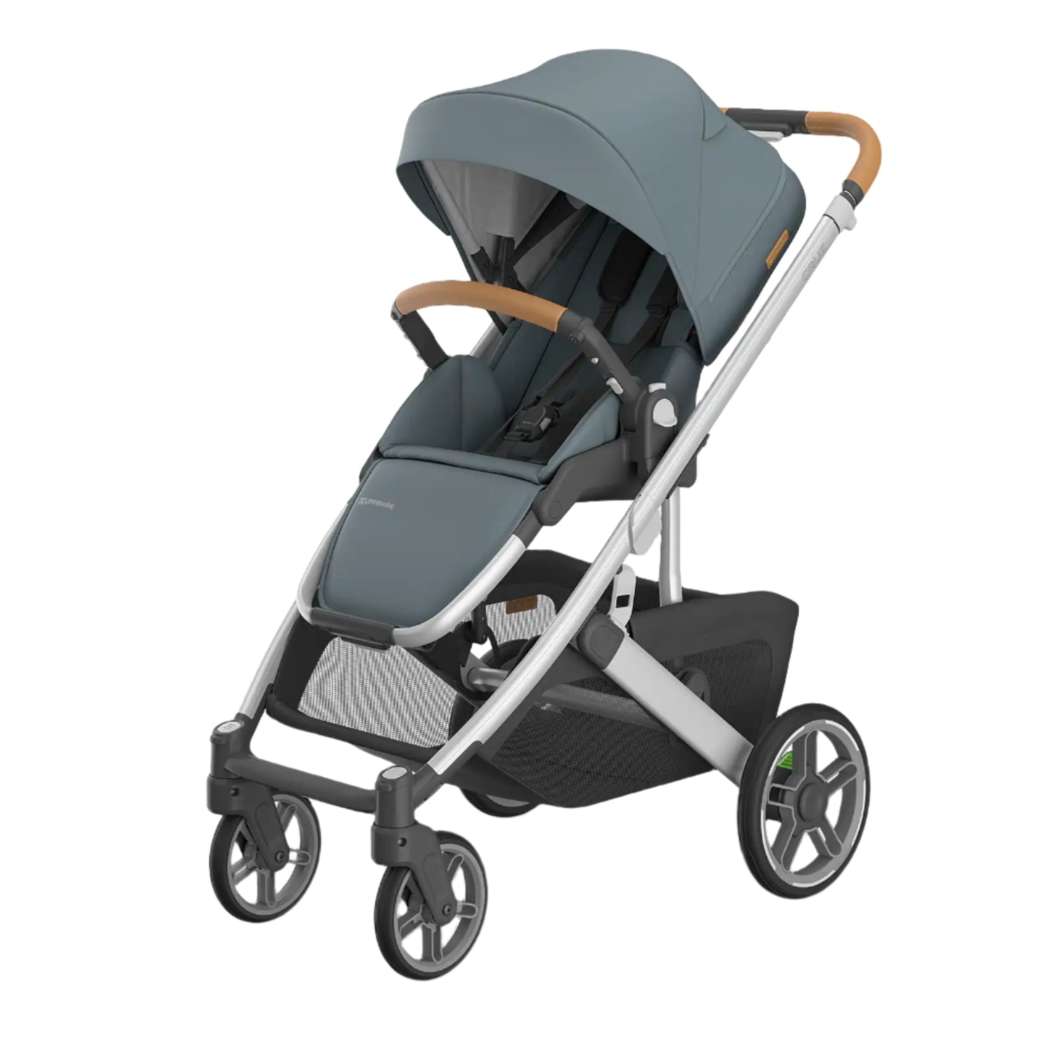 UPPAbaby Cruz V3 Stroller - Callum (Stone Blue/Silver Frame/Sand Leather)