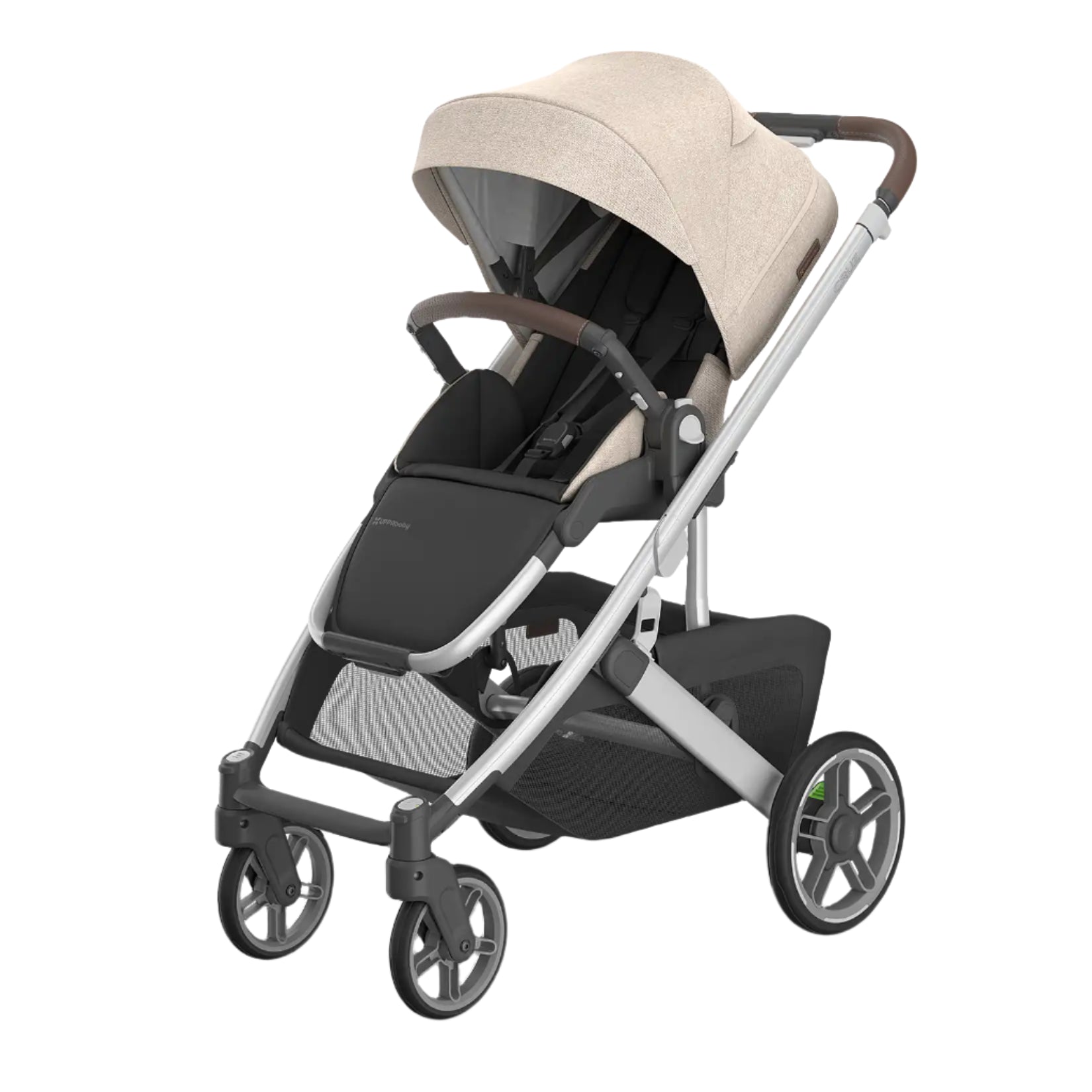 UPPAbaby Cruz V3 Stroller - Declan (Oat Melange/Silver Frame/Chestnut Leather)