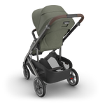 UPPAbaby Cruz V3 Stroller - Evelyn (Meadow Green/Graphite Frame/Chestnut Leather) - Back Angle View