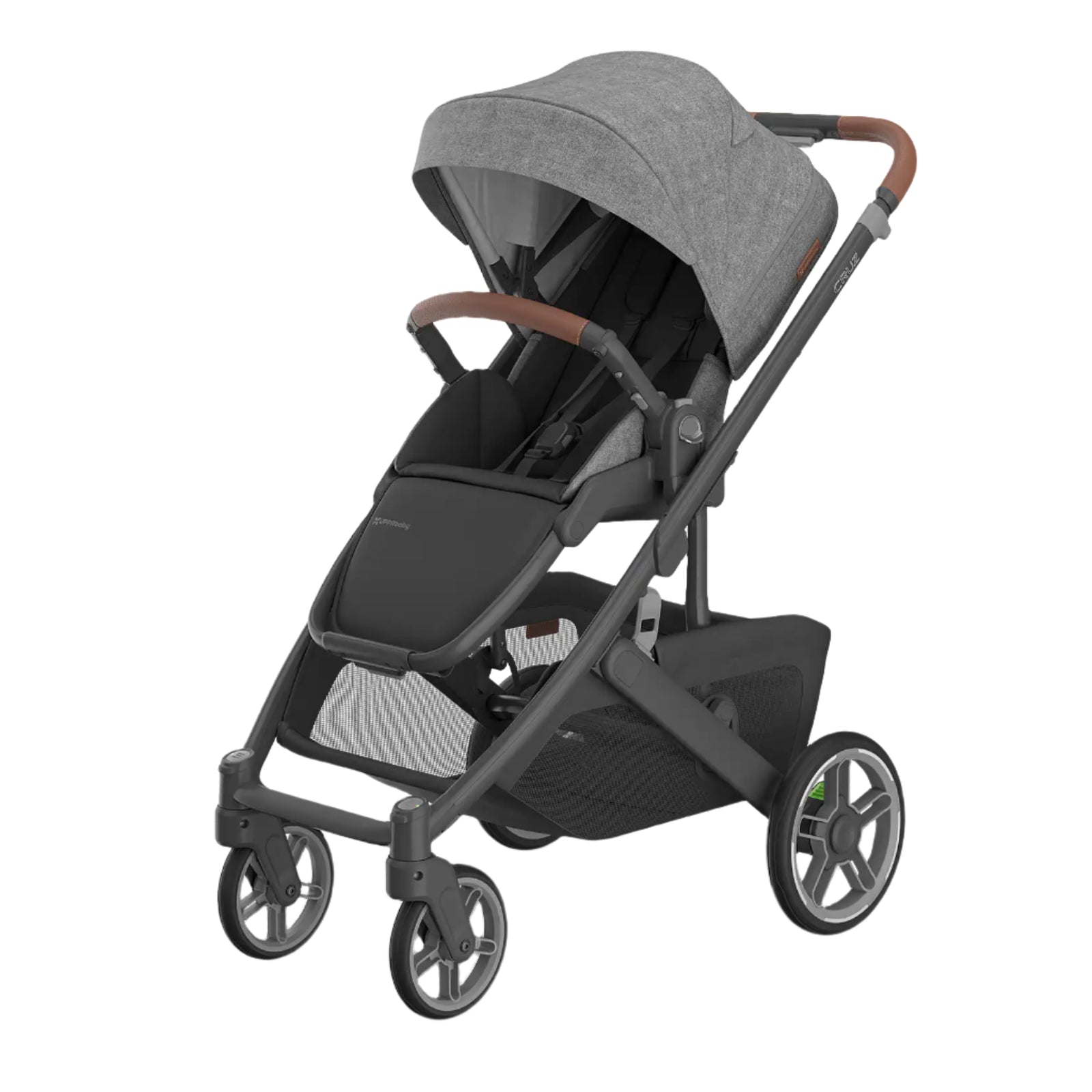 UPPAbaby Cruz V3 Stroller - Greyson (Charcoal Melange/Carbon Frame/Saddle Leather)