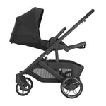 UPPAbaby Cruz V3 Stroller - Jake (Charcoal/Carbon Frame/Black Leather) - Side View Reclined