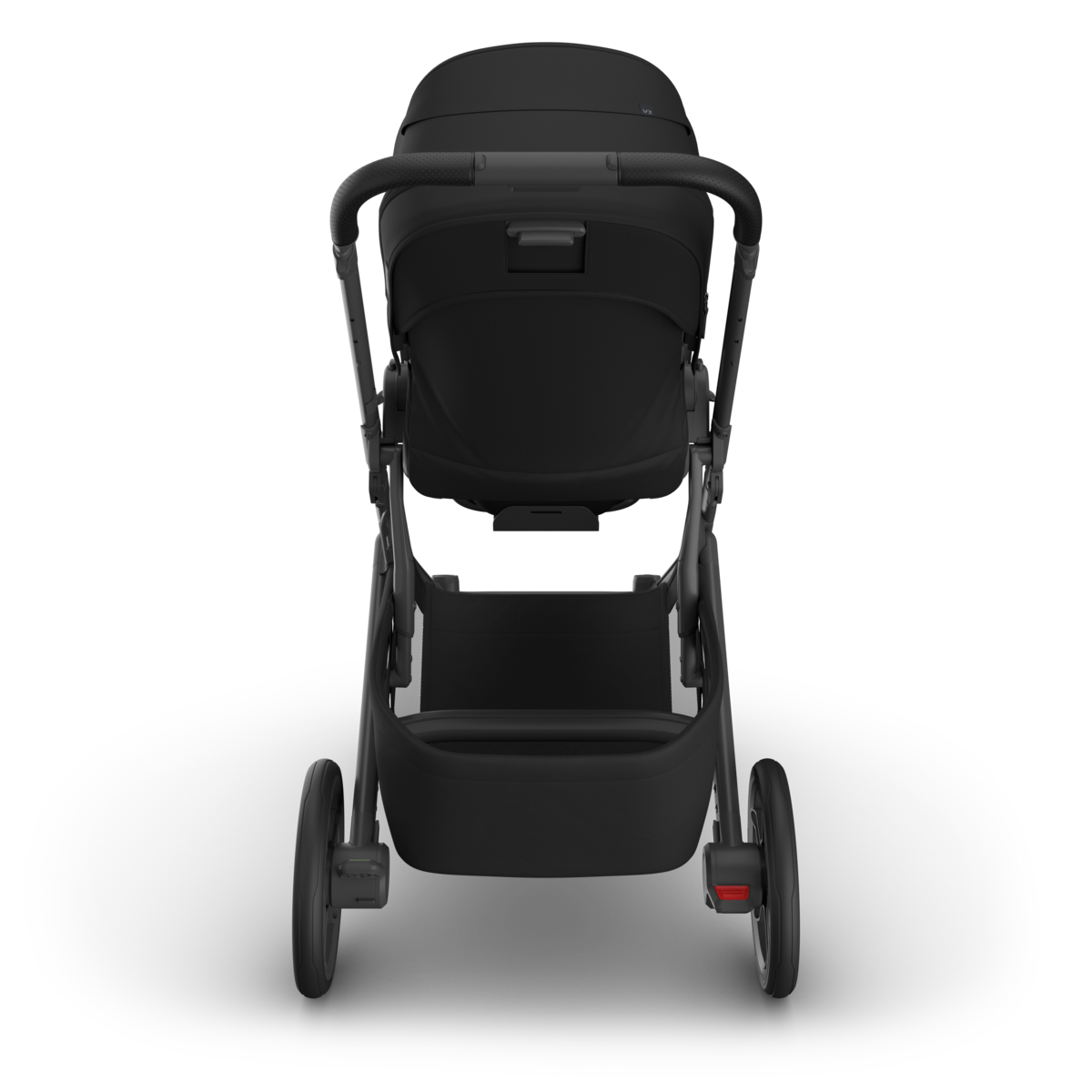 UPPAbaby Cruz V3 Stroller James (Black | Carbon Frame | Black Leather) -  Basket View