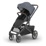 UPPAbaby Cruz V3 Stroller - Julian (Dusty Blue Melange/Carbon Frame/Chestnut Leather)