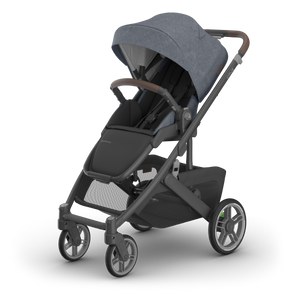 UPPAbaby Cruz V3 Stroller - Julian (Dusty Blue Melange/Carbon Frame/Chestnut Leather)