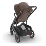 UPPAbaby Cruz V3 Stroller - Owen (Mocha Melange/Carbon Frame/Chestnut Leather) - Back Angle View